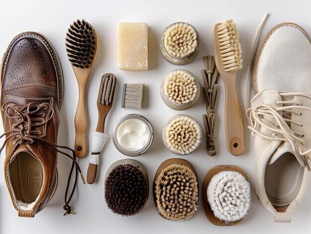 Cleaning tools and brushes for shoe care